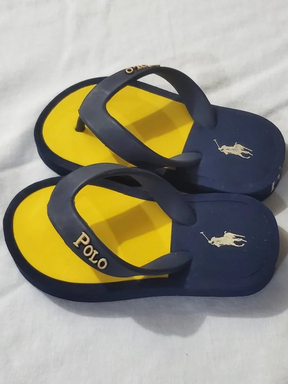 Polo Ralph Lauren Kids summer Flip Flop classic navy/yellow slipper